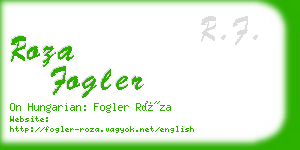 roza fogler business card